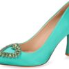 Pompa Donna Melvin Hamilton Alena 1 Verde Tacco-0