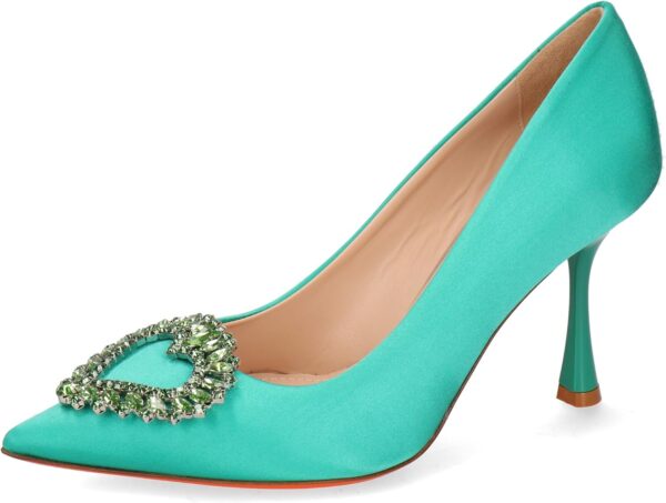 Pompa Donna Melvin Hamilton Alena 1 Verde Tacco-0