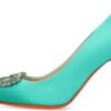Pompa Donna Melvin Hamilton Alena 1 Verde Tacco-2
