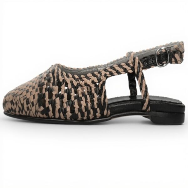 Ballerine donna Melvin Hamilton Fiora pelle nero artigianali