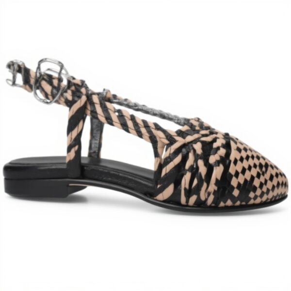 Ballerine donna Melvin Hamilton Fiora pelle nero artigianali