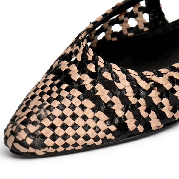 Ballerine donna Melvin Hamilton Fiora pelle nero artigianali