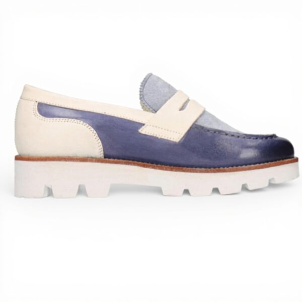 Loafer donna Melvin Hamilton Jade 12 blu artigianali