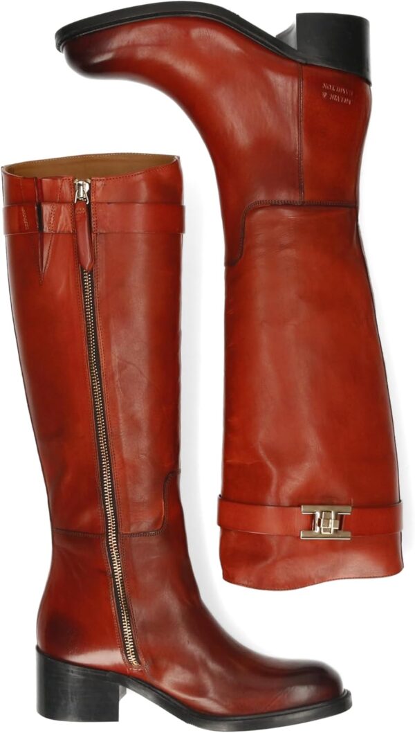 Stivali Donna Melvin Hamilton Pelle Mucca Tacco Blocco-5