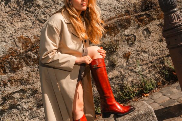 Stivali Donna Melvin Hamilton Pelle Mucca Tacco Blocco-7