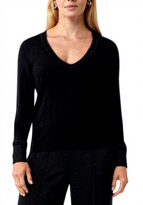 Maglione Donna Comma scollo a V glitterato comodo